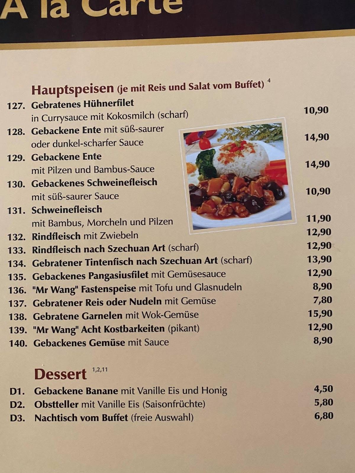 Speisekarte von Mr. Wang restaurant, Uelzen