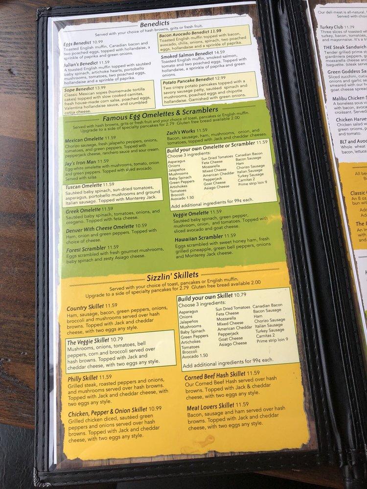 Menu at HoneyJam Cafe Arlington Heights, Arlington Heights
