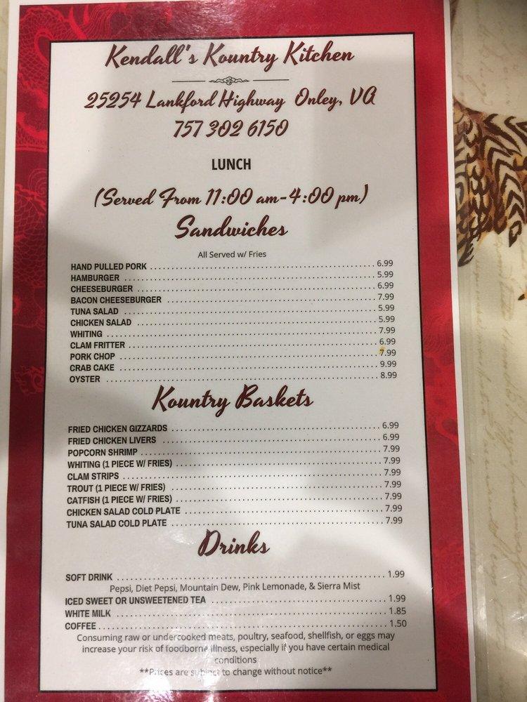 menu-at-kendall-s-kountry-kitchen-restaurant-onley-charles-m-lankford