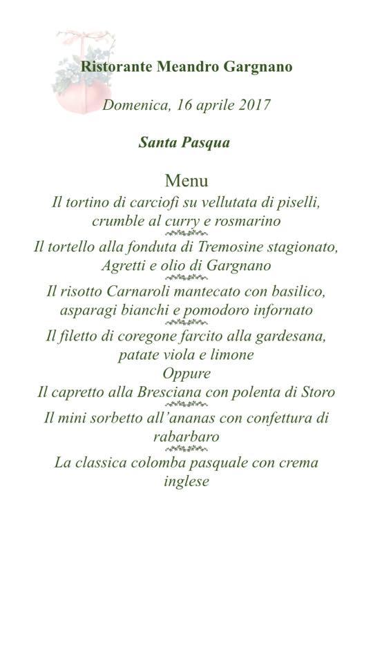 Menu di Ristorante Meandro 