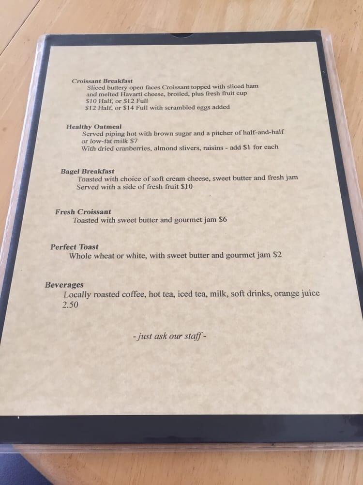 Menu at White House in Yakima cafe, Yakima