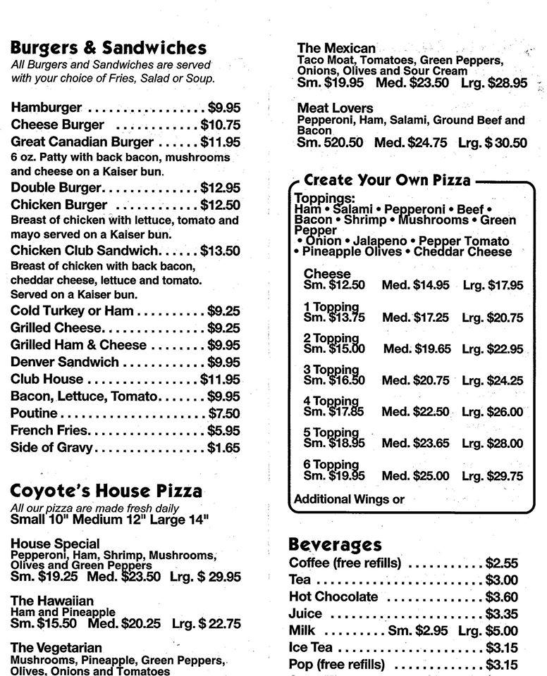 Dos Coyotes Menu Discount Shop, Save 46% | jlcatj.gob.mx