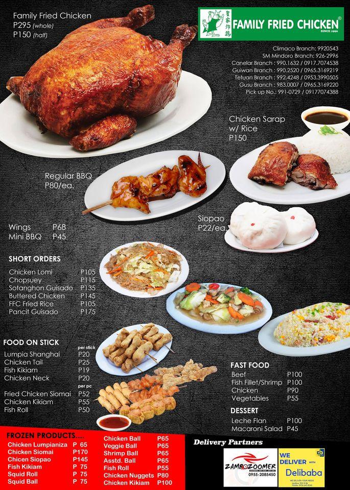 menu-at-family-fried-chicken-restaurant-zamboanga-mayor-jaldon-street