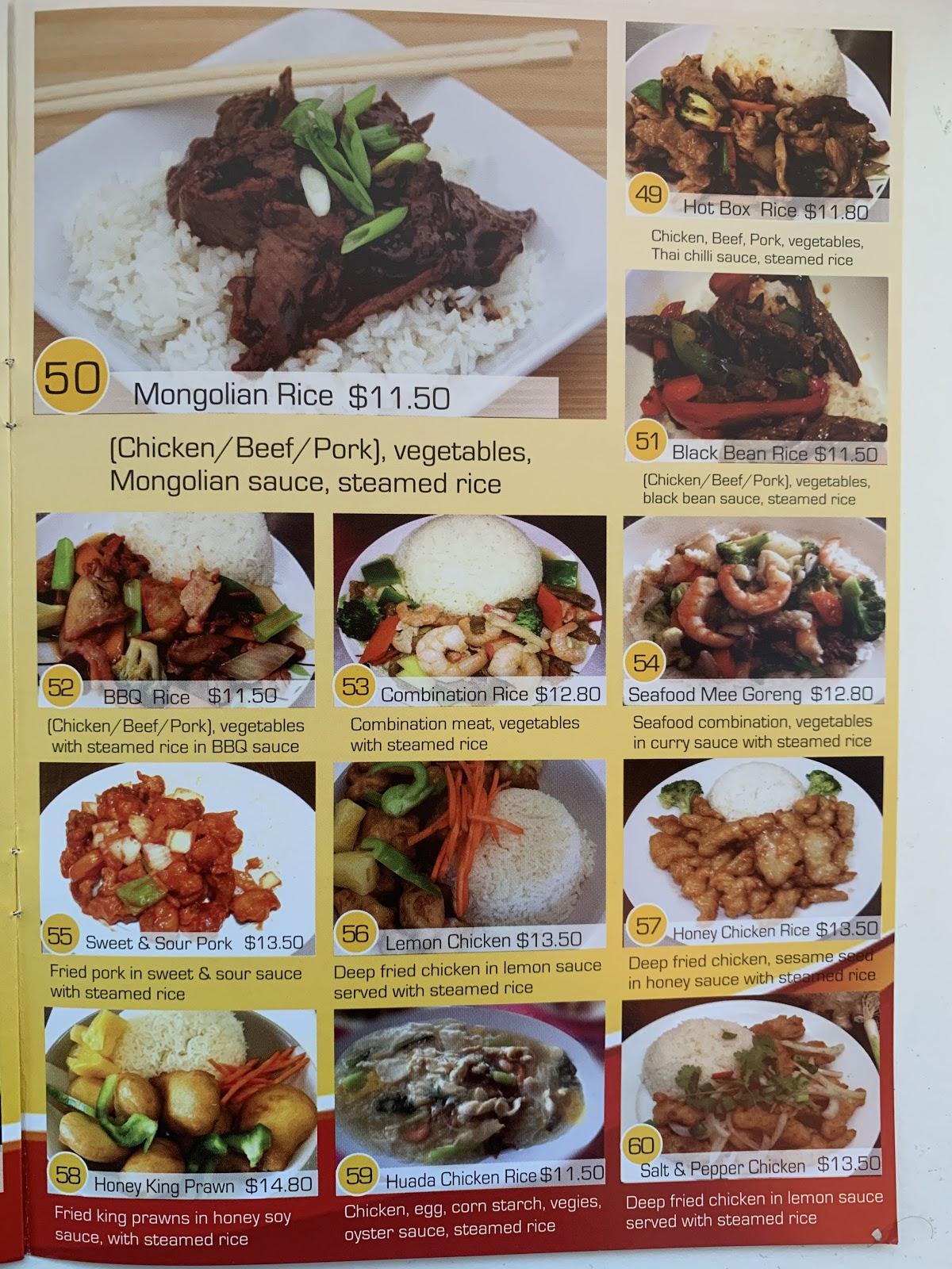Menu at Magic Noodle restaurant, South Tamworth