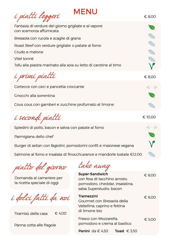 Menu di Superstudio Café 