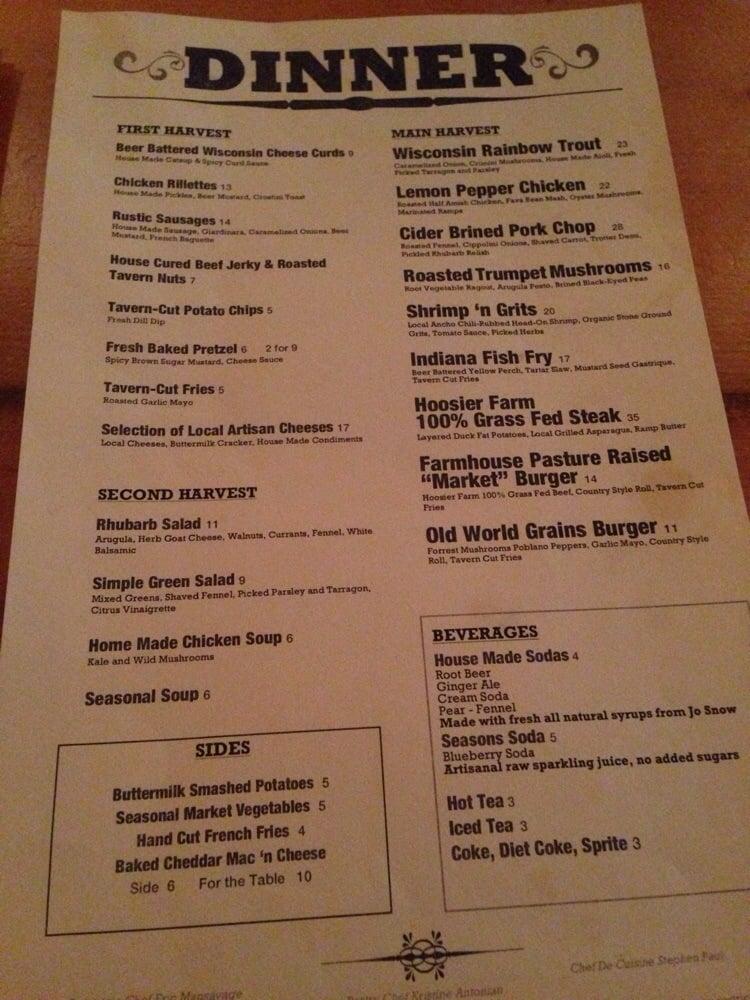 Menu at Thomas and Dutch restaurant, Evanston