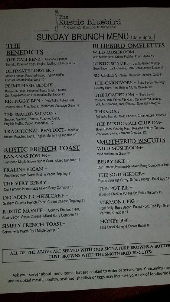 Carta Del Restaurante The Rustic Bluebird Marketplace Romeo   R497 The Rustic Bluebird Menu 2022 10 1 