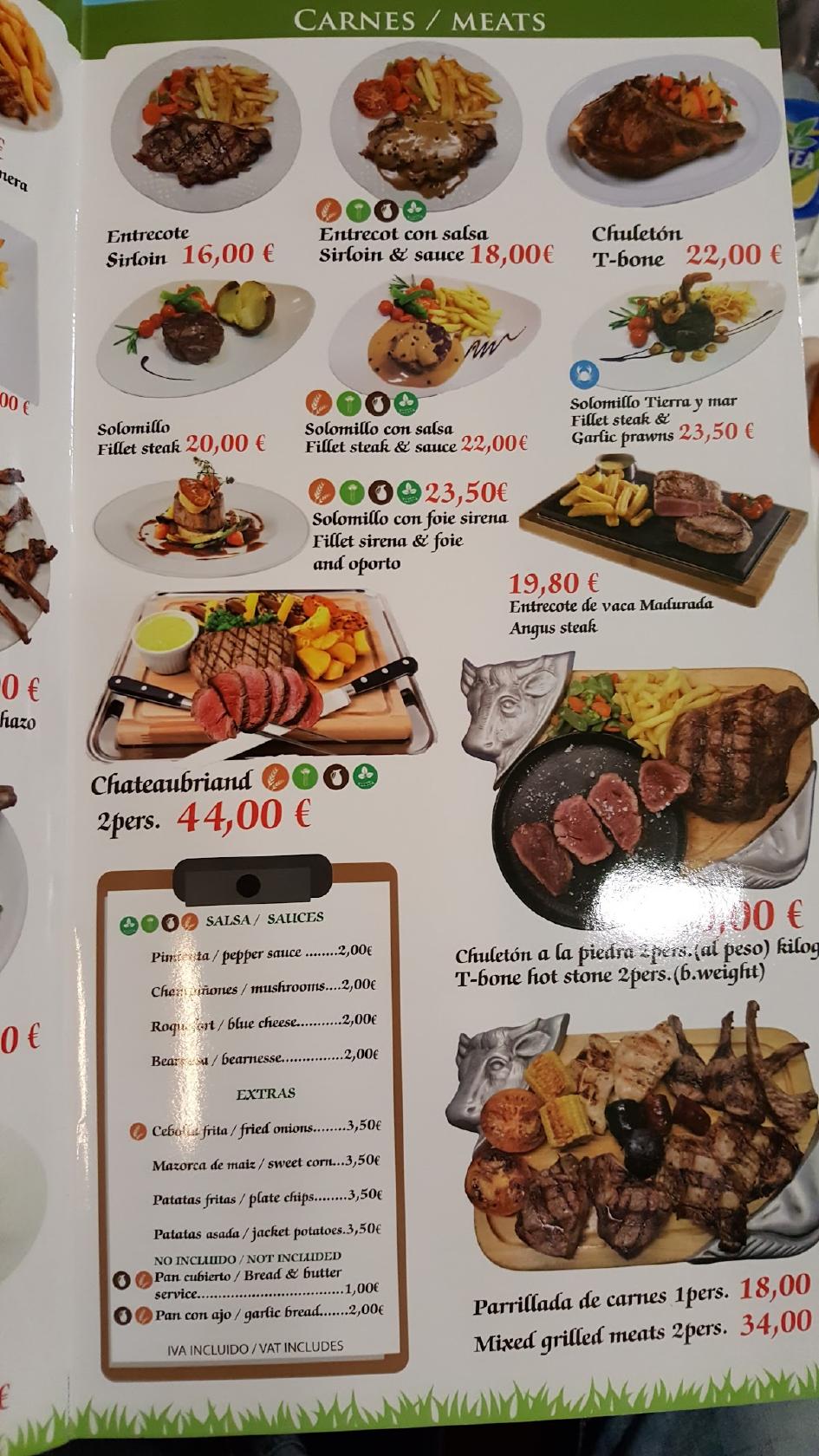 Menu at Restaurante La Sirena, Benalmádena, P.º Marítimo