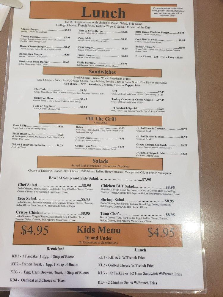 Menu at Coffee Cup Cafe, Nampa, 112 3rd St S