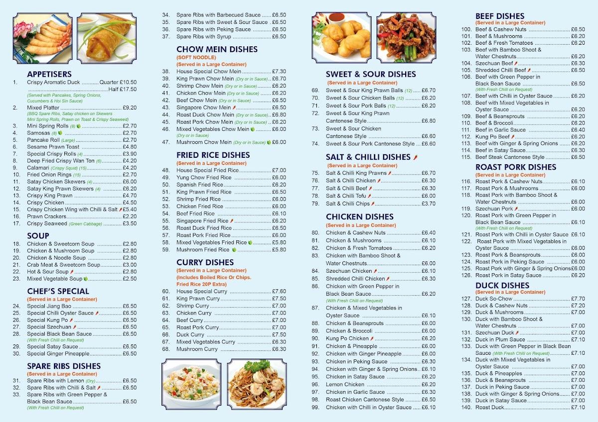 Menu at Evergreen Fish Bar, Ludlow