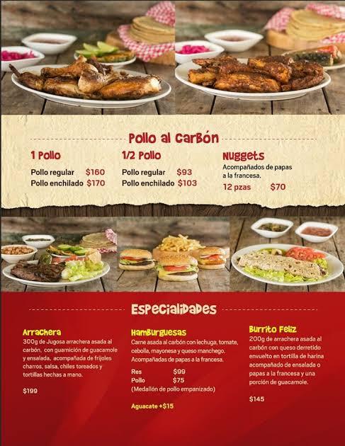 Menu at Pollo Feliz Itzaes restaurant, Merida, Av. Itzáes 265 Colonia