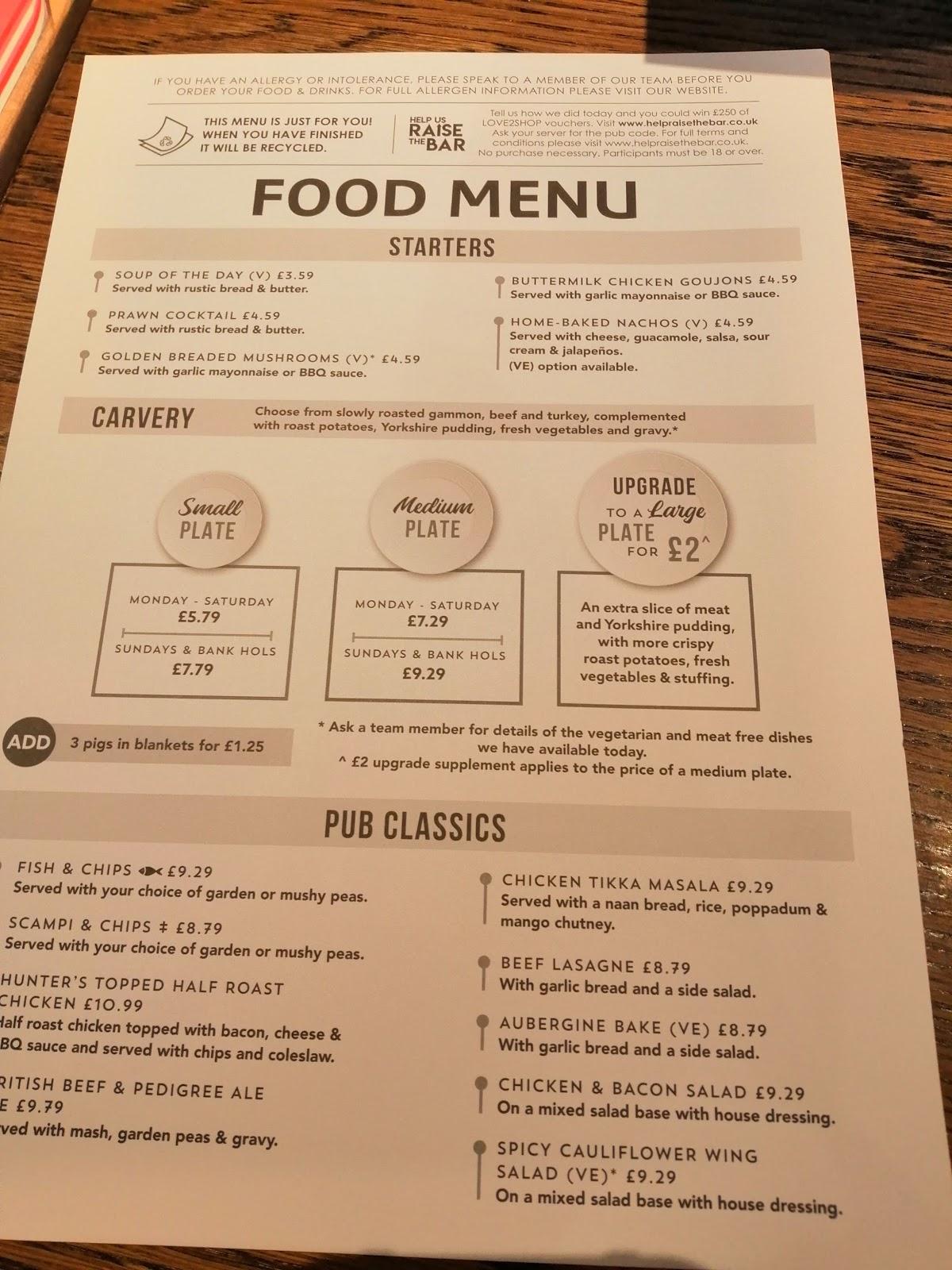 Menu at Queen Of The Loch pub & bar, Alexandria