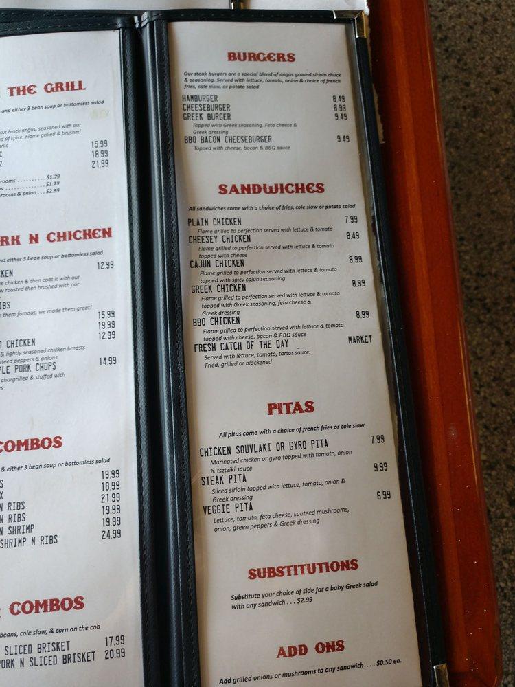 Menu at Clyde’s Original Chop House BBQ, Tarpon Springs