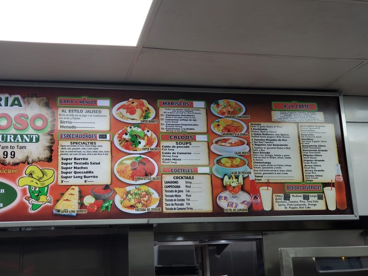 Menu at El Picoso Restaurant, Azusa, 303 S Azusa Ave