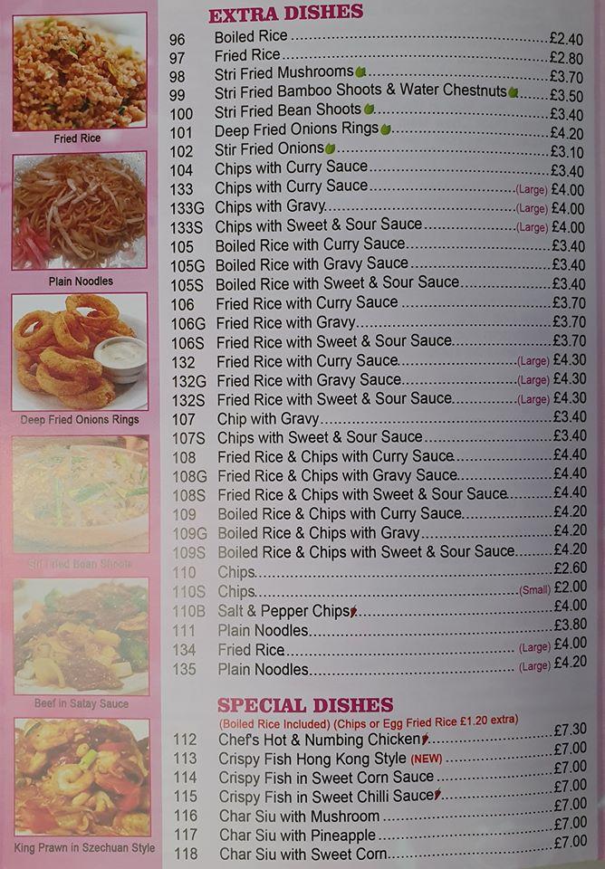 Menu at Dragon Garden restaurant, Huntly