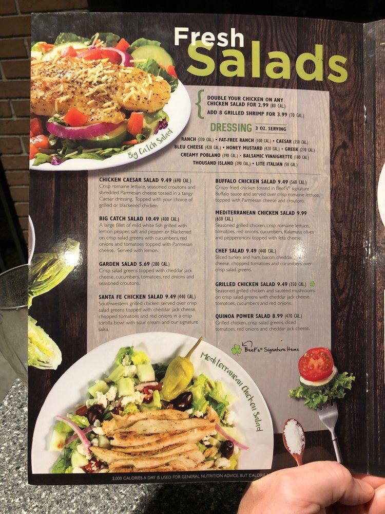 Menu at Beef 'O' Brady's pub & bar, Starke