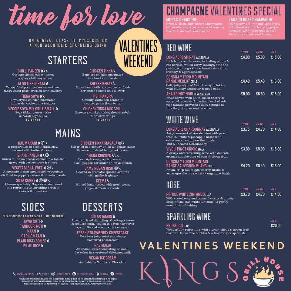 Menu at Kings Grill House restaurant, Smethwick