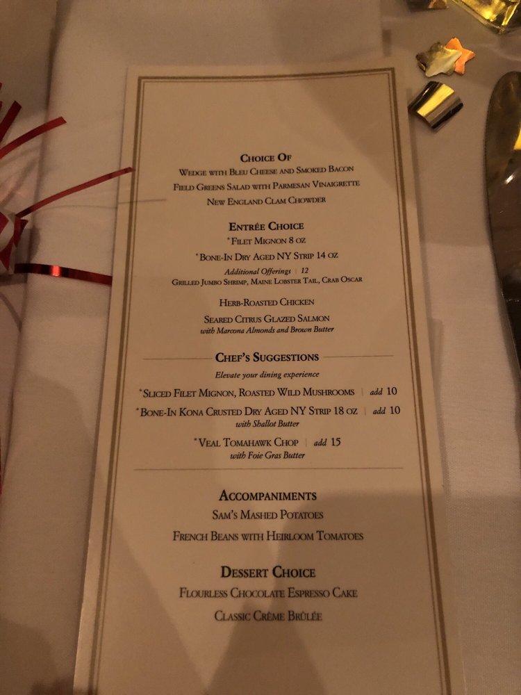 Menu at The Capital Grille pub & bar, Charlotte