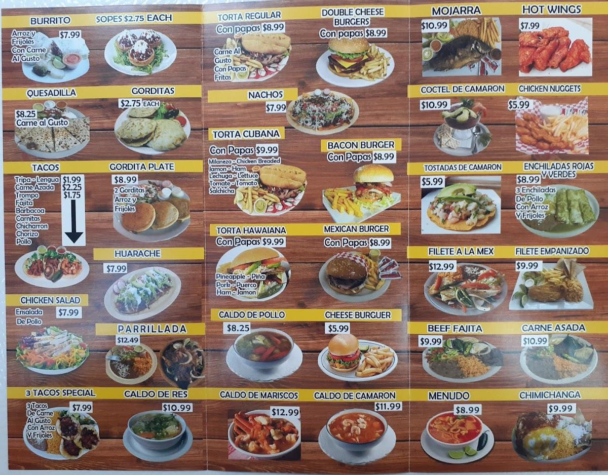 Menu at Taqueria Express restaurant, Irving