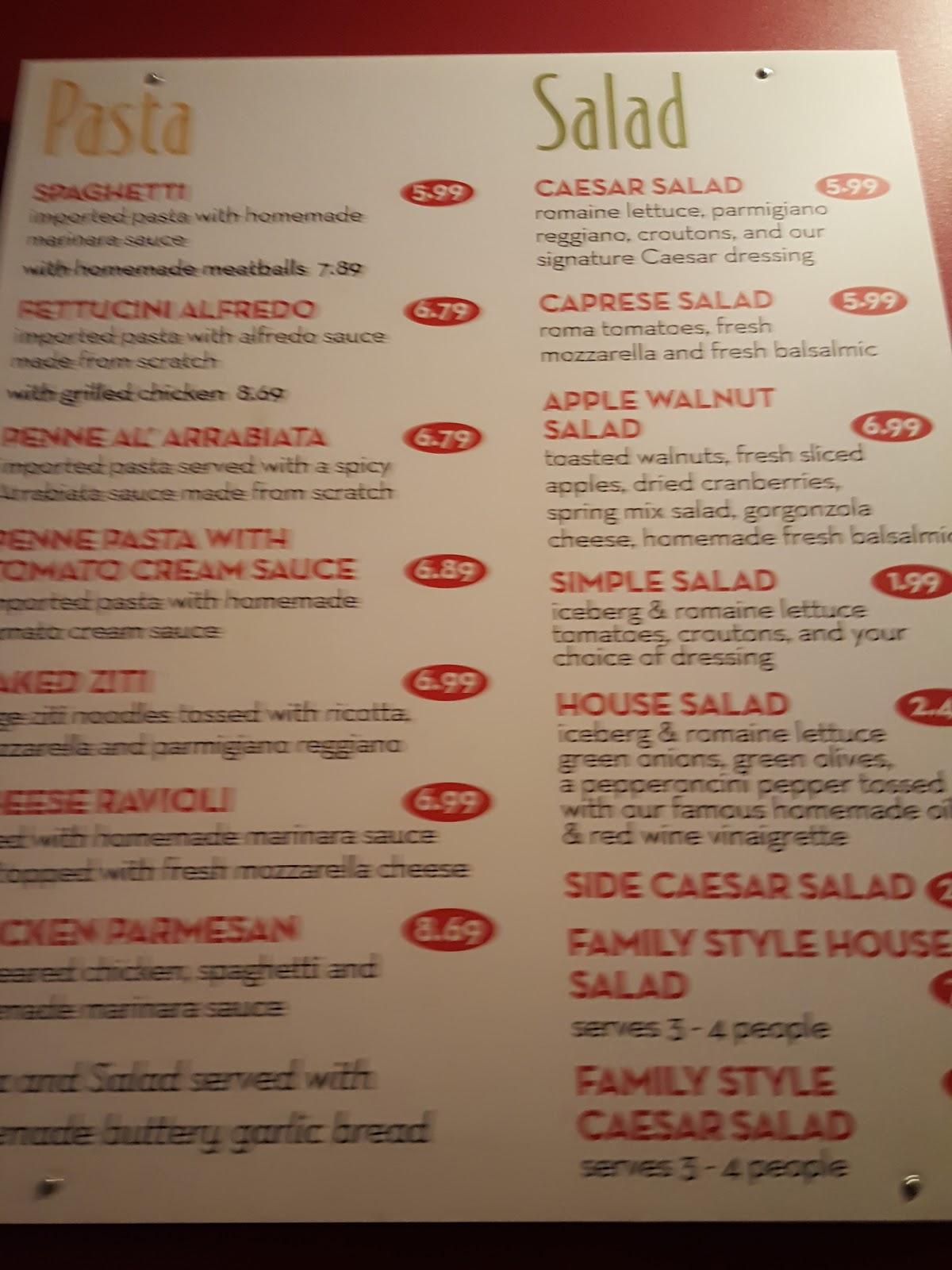 Menu at Vero Italian Kitchen restaurant, The Woodlands, Kuykendahl Rd