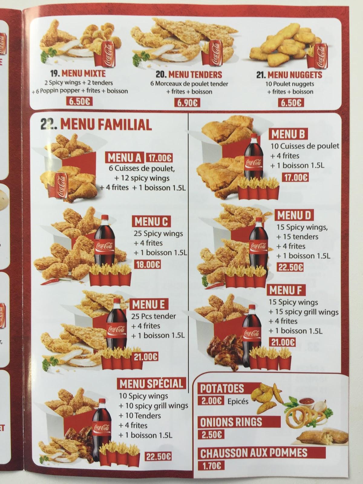 Menu at Chicken point restaurant, Stains