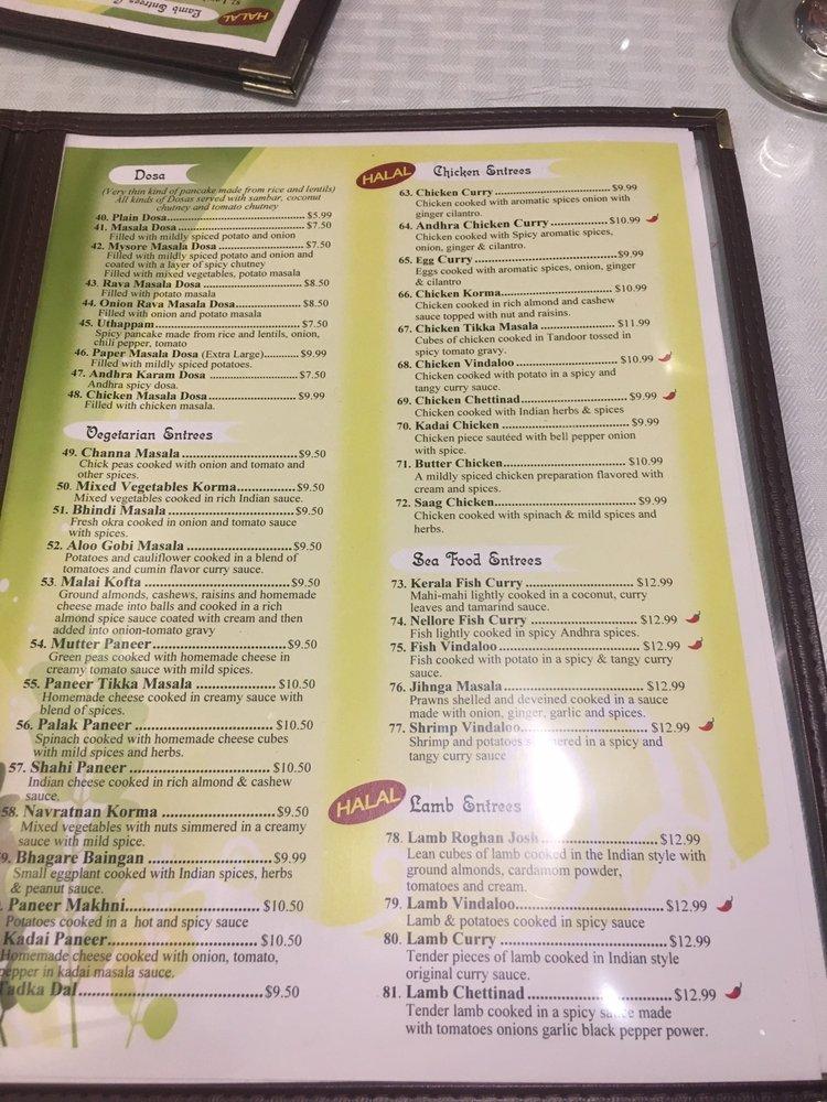 Menu at Bombay Olive Authentic Indian Cuisine desserts, Carbondale