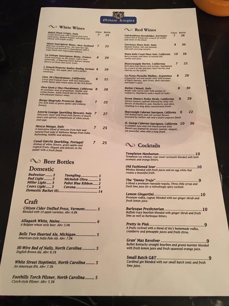 Menu at 2 Twelve Seasonal Kitchen + Bar, Mebane, 212 W Clay St