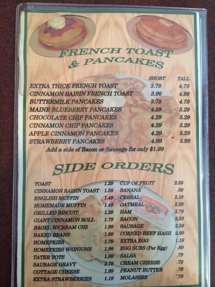 Menu at The Coach House Restaurant, Brewer
