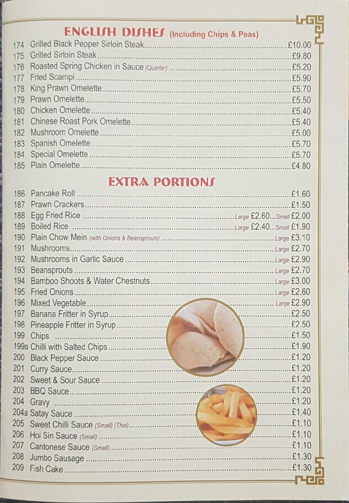 Menu at Golden City Clowne fast food, Clowne, 11 Mill St