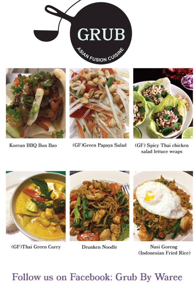 Menu at Grub Asian Fusion Cuisine restaurant, West Nyack