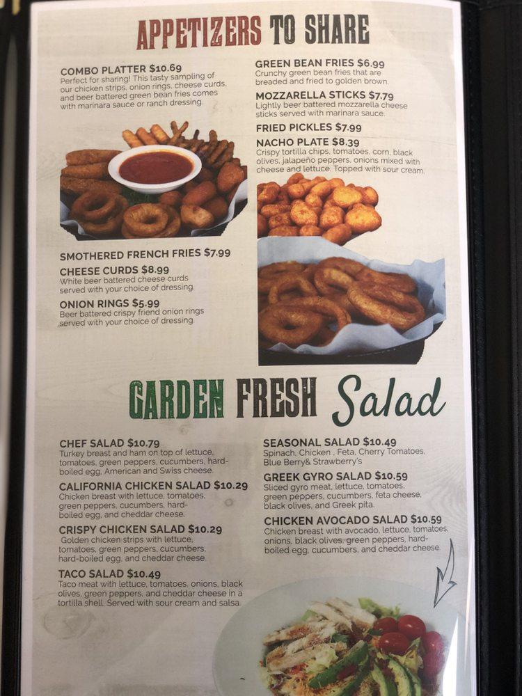 Menu at Winona's Family Restaurant, Winona