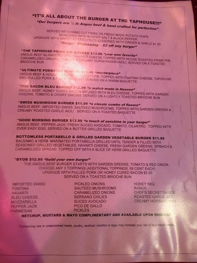 Menu at Parkview Tap House pub & bar, Fountain Hills