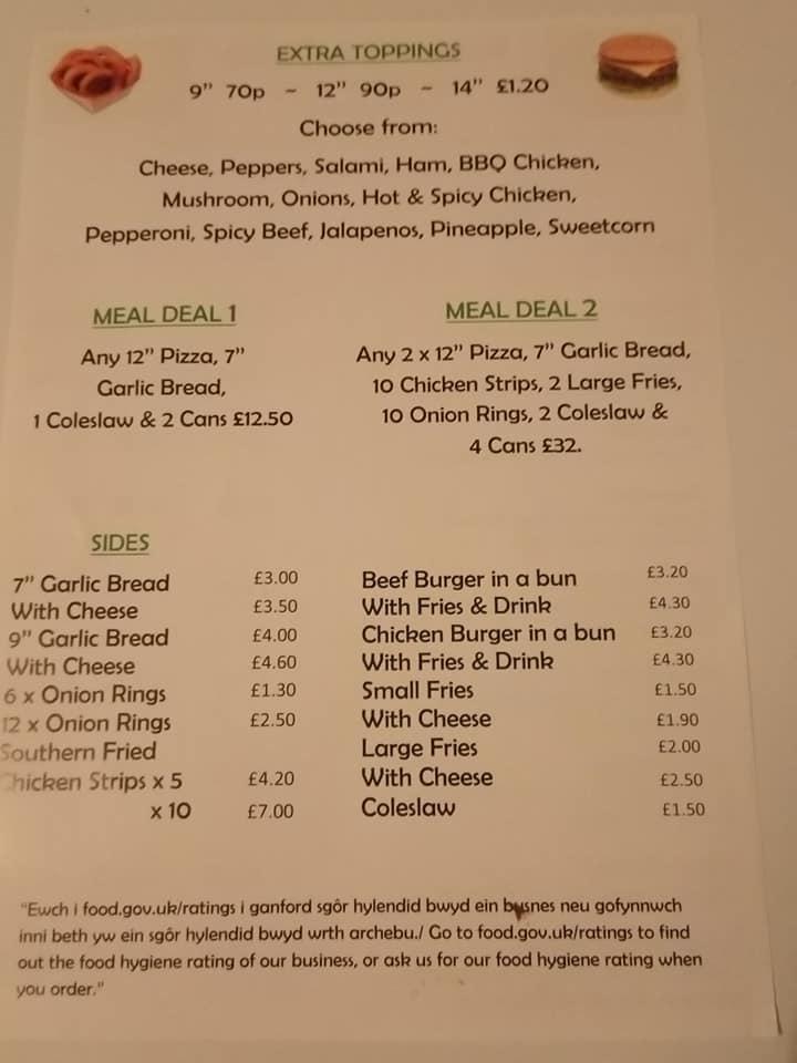 Menu at Something Tasty Cafe in Llanfyllin, Llanfyllin