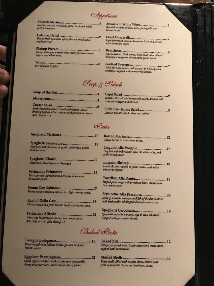 Menu at Little Italy Restaurant, Kissimmee, Parkway Blvd