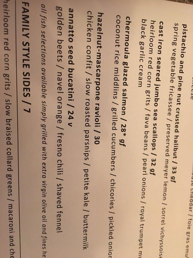 Menu at Lemaire restaurant, Richmond