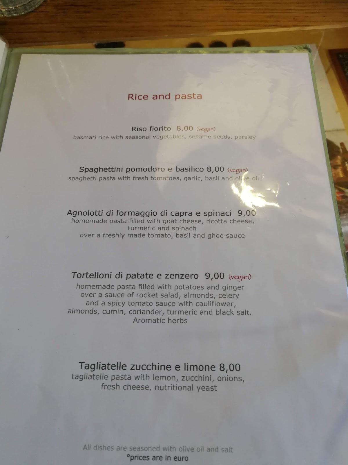 Menu Da Libreria Bac Firenze Caff Bar Firenze