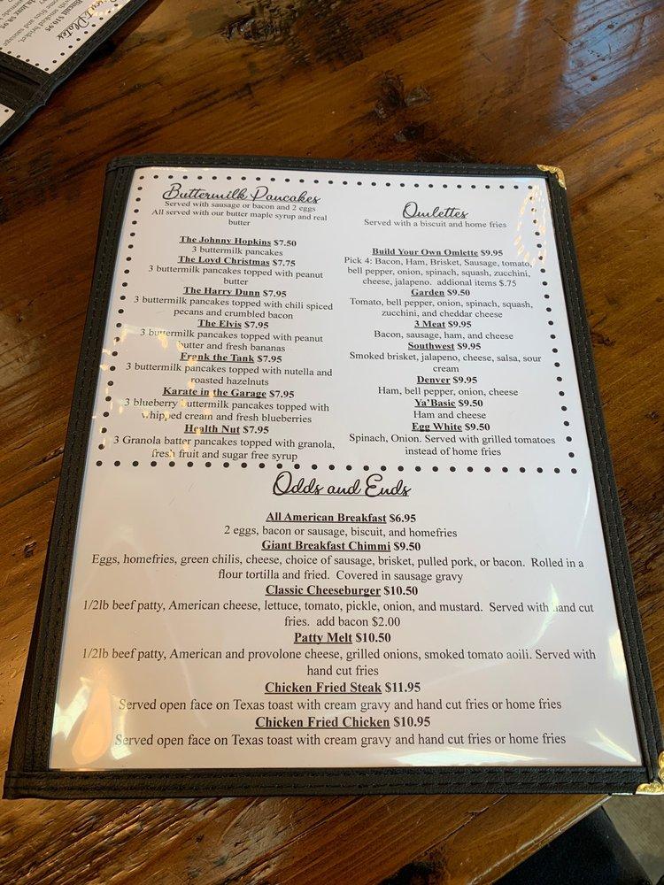 Menu at Main Street Biscuit Company restaurant, Joshua