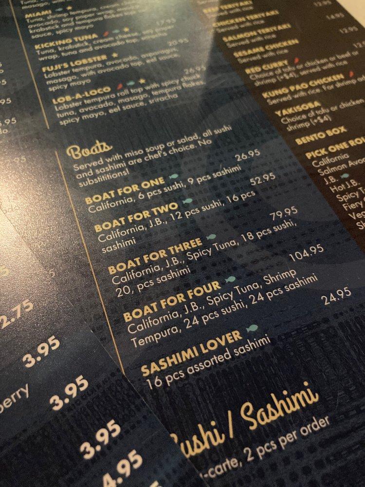 Menu at Fuji Sushi Bar & Asian Bistro, Naples