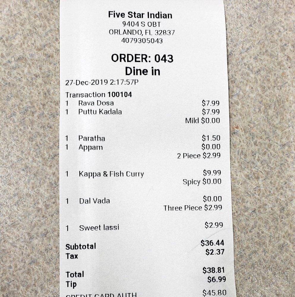 menu-at-five-star-south-indian-fast-food-orlando