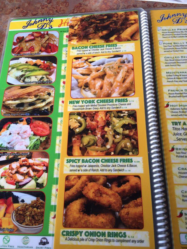 Menu at Johnny D's Waffles and Benedicts, North Myrtle Beach restaurant