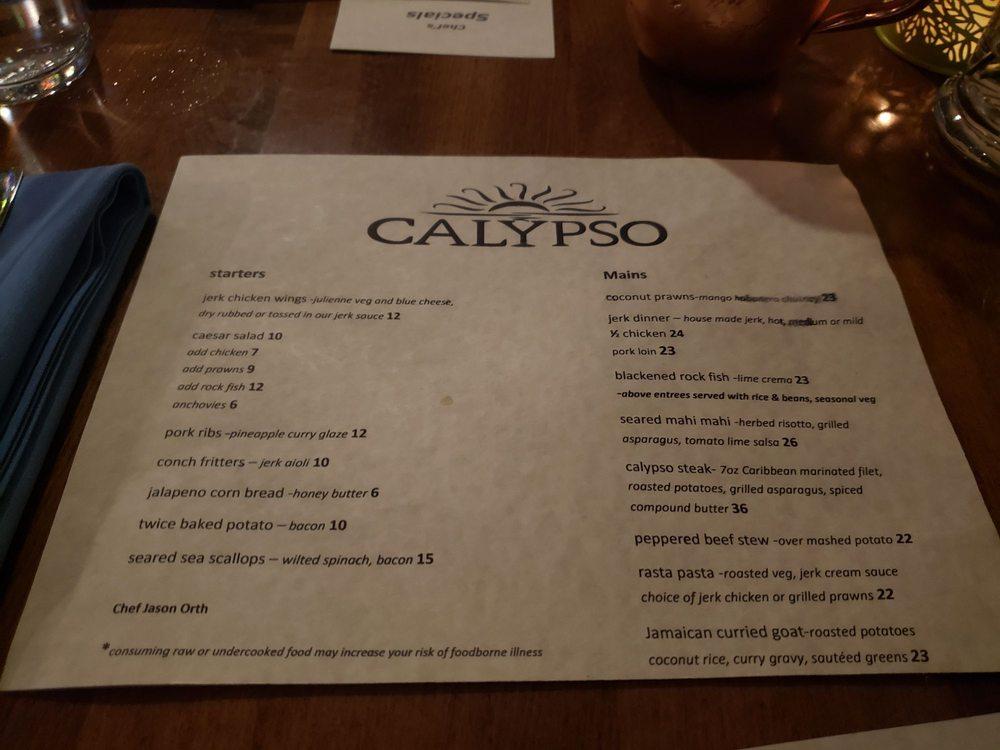 Menu At Calypso Edmonds Restaurant Edmonds