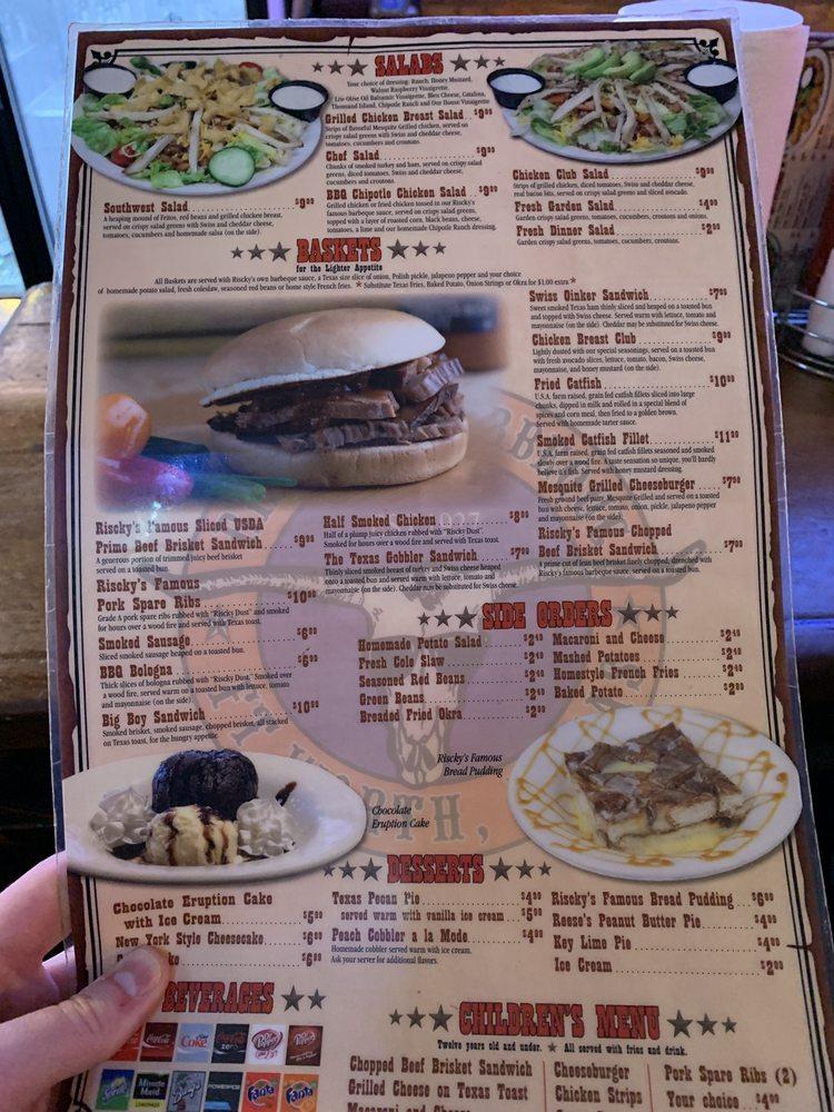 Menu at Riscky's BARBQ, Fort Worth, 300 Main St