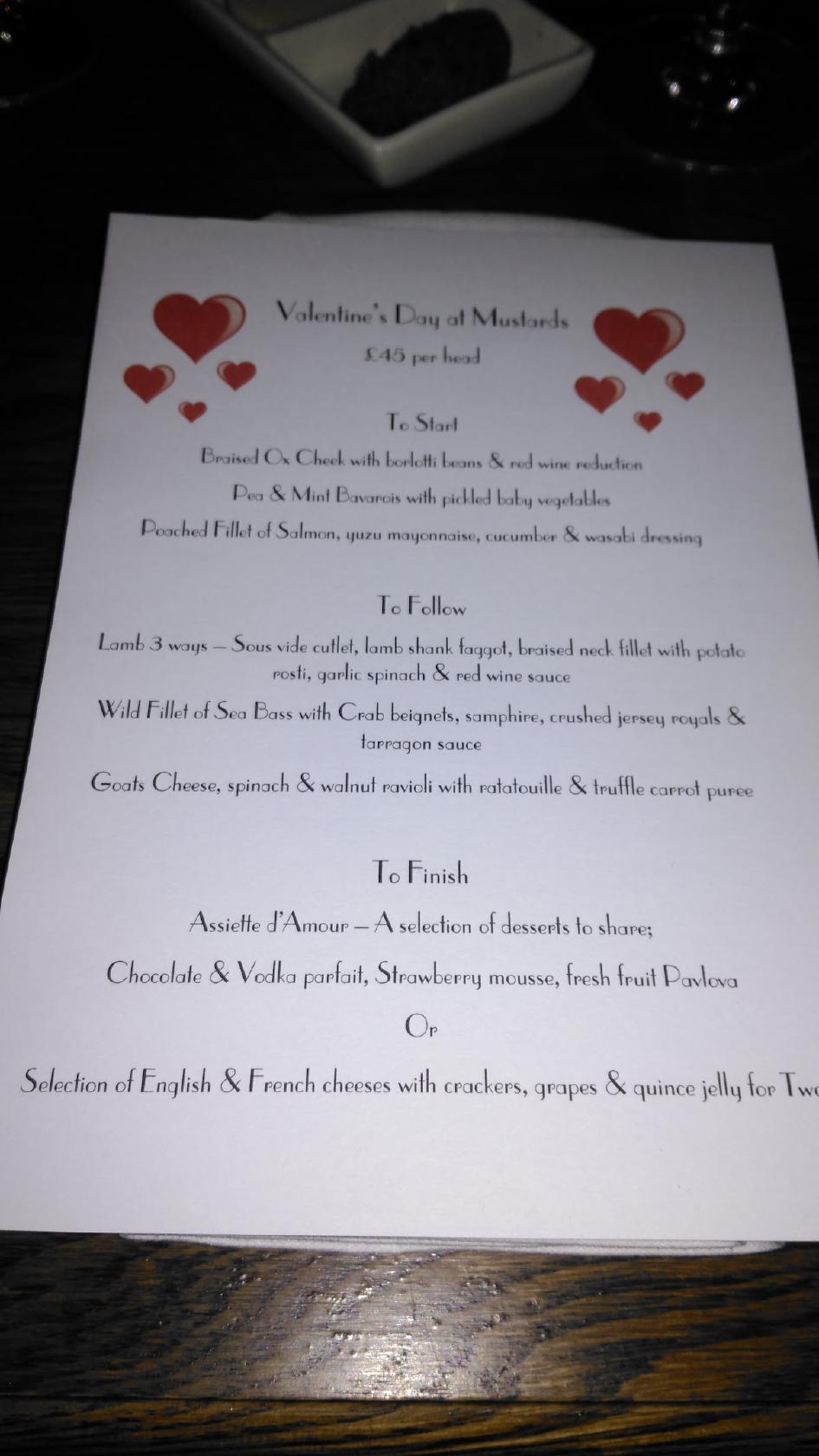 Menu at Mustards Bar & Restaurant, Bognor Regis