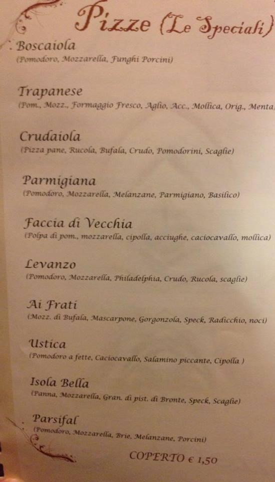 Menu di La Batia Ristorante Pizzeria Ricevimenti 