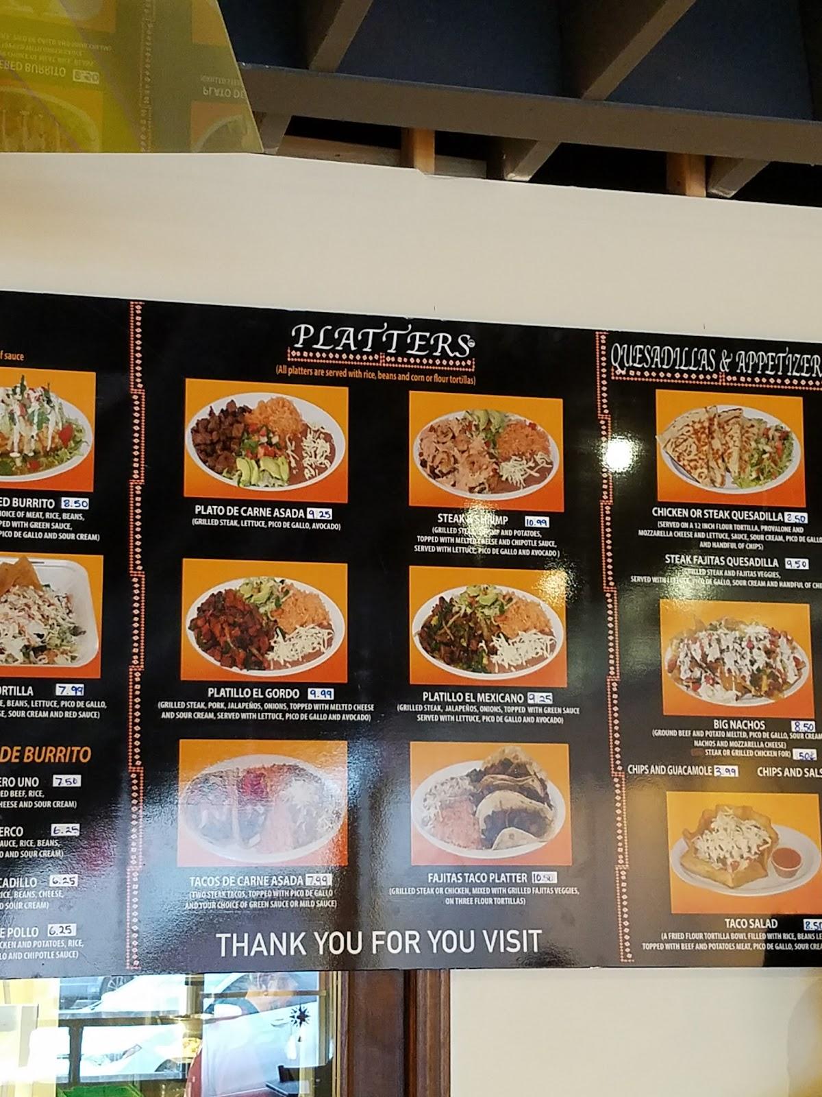 Menu at Champion Burritos To Go restaurant, North Kansas City, Swift St