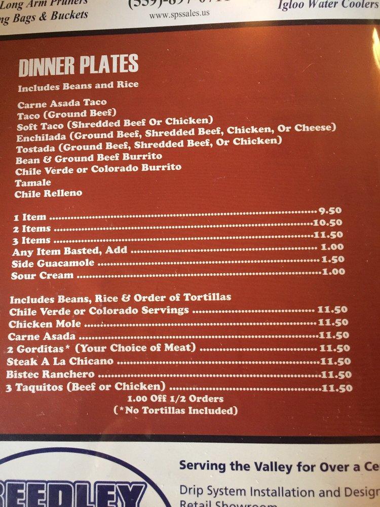 Menu at Deli Casa restaurant, Kingsburg, California St