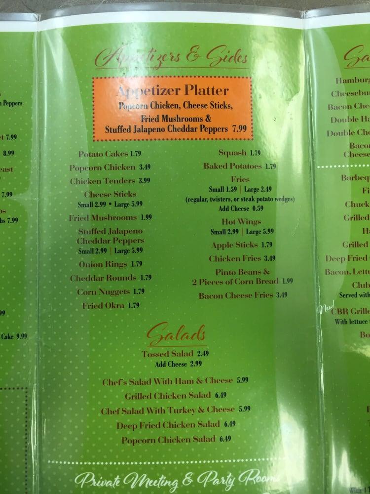 Menu at Maple Grove Restaurant, Unicoi