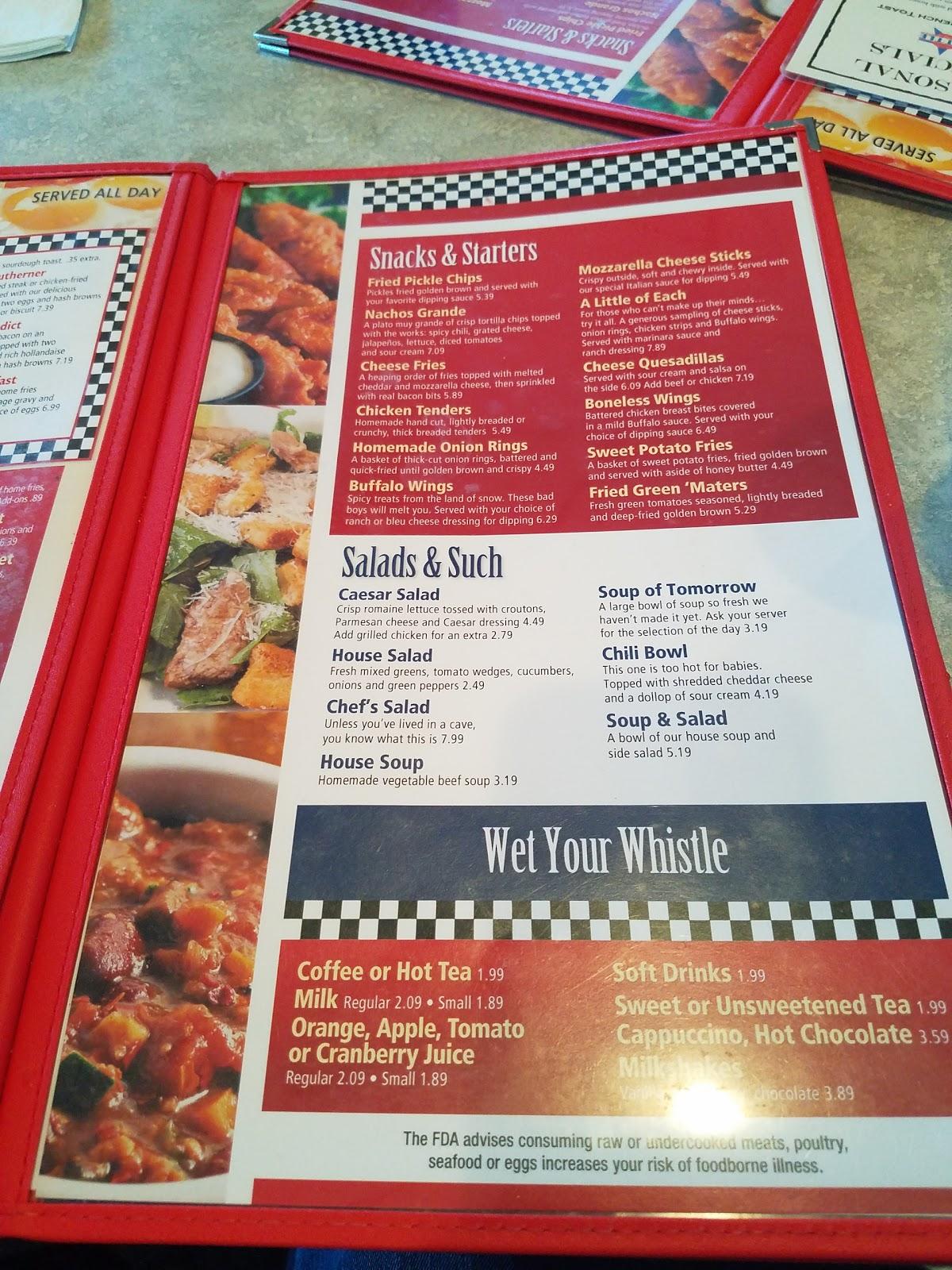 Menu at The Kettle Diner restaurant, Jacksonville, 300 Marine Blvd