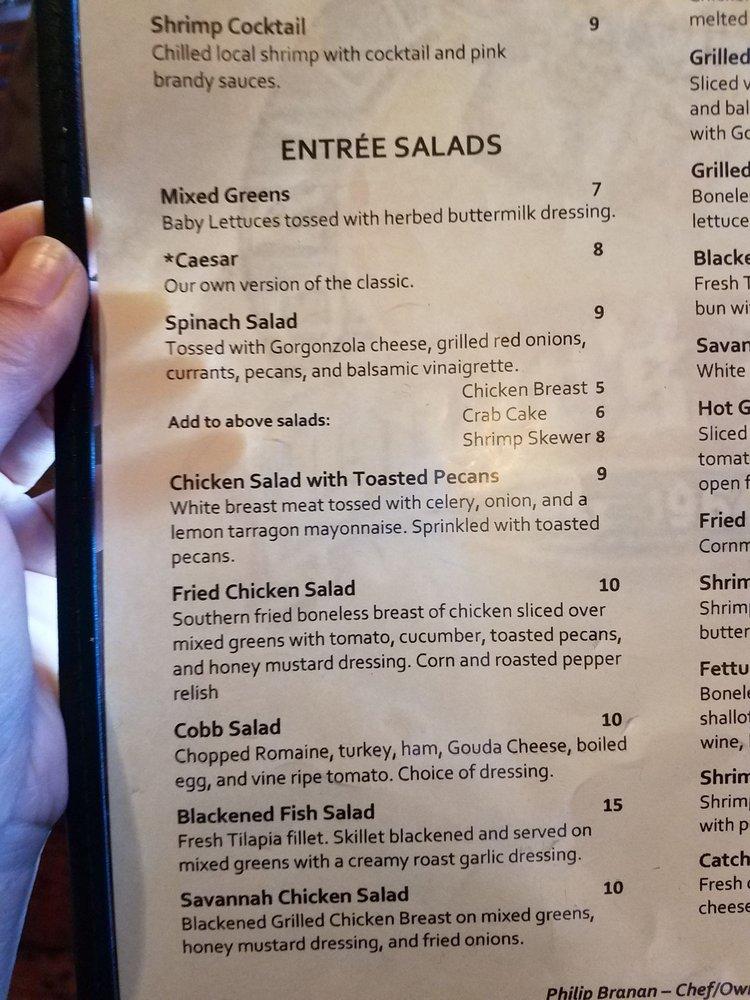 Menu at Boar's Head Grill & Tavern pub & bar, Savannah