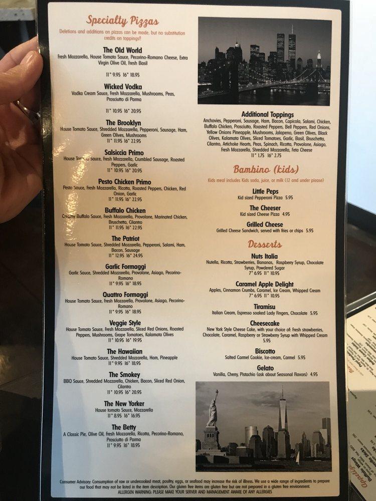 Menu at Wicked Peel Pizza Kitchen pizzeria, Riverton